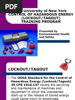 Lockout Tagout Training