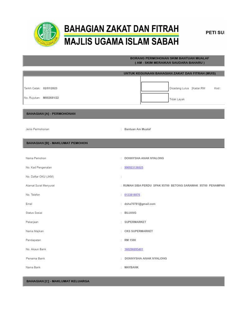 Bantuan Am Mualaf | PDF