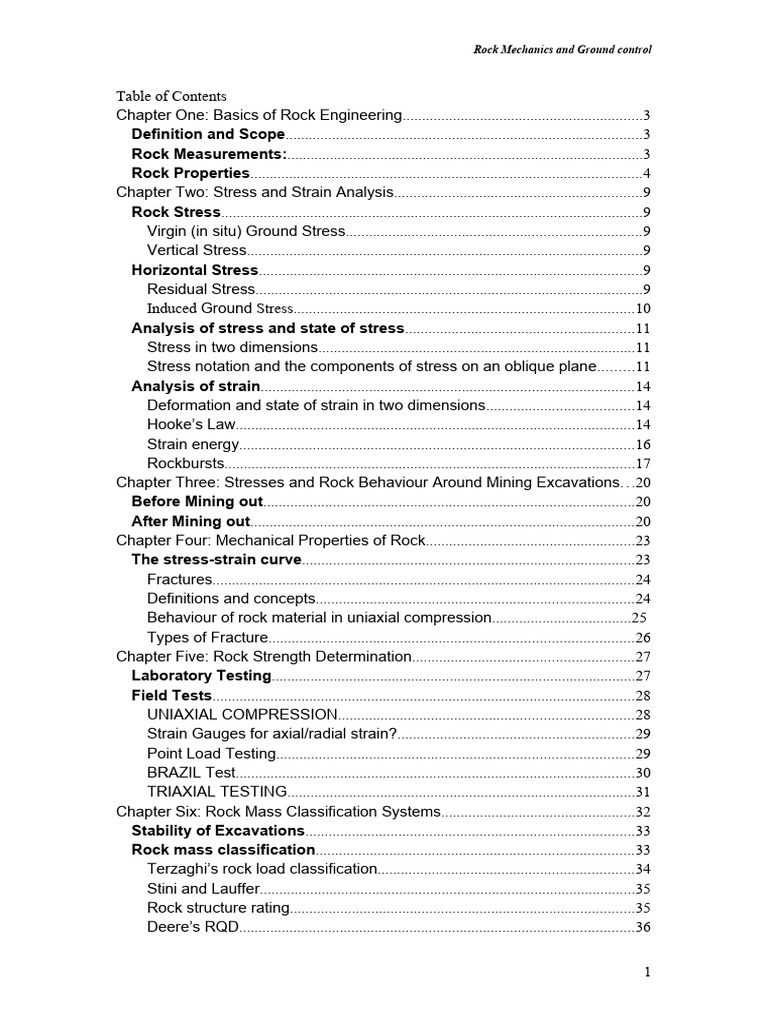 Rock Mechanics in Geotechnical Engineering | PDF | Deformation ...