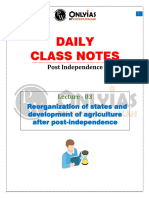 Post Independence Daily Notes