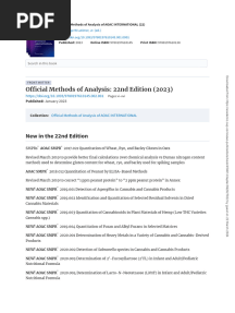 O Cial Methods of Analysis: 22nd Edition (2023) : Search in This Book