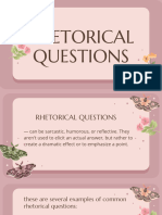 Rhetorical Questions - English 10