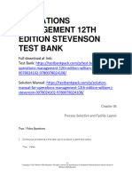 Operations Management 12Th Edition Stevenson Test Bank Full Chapter PDF