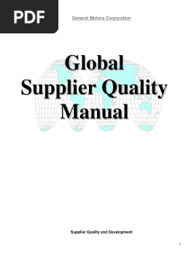 GM 1927 Global Supplier Quality Manual 2023 Rev 30