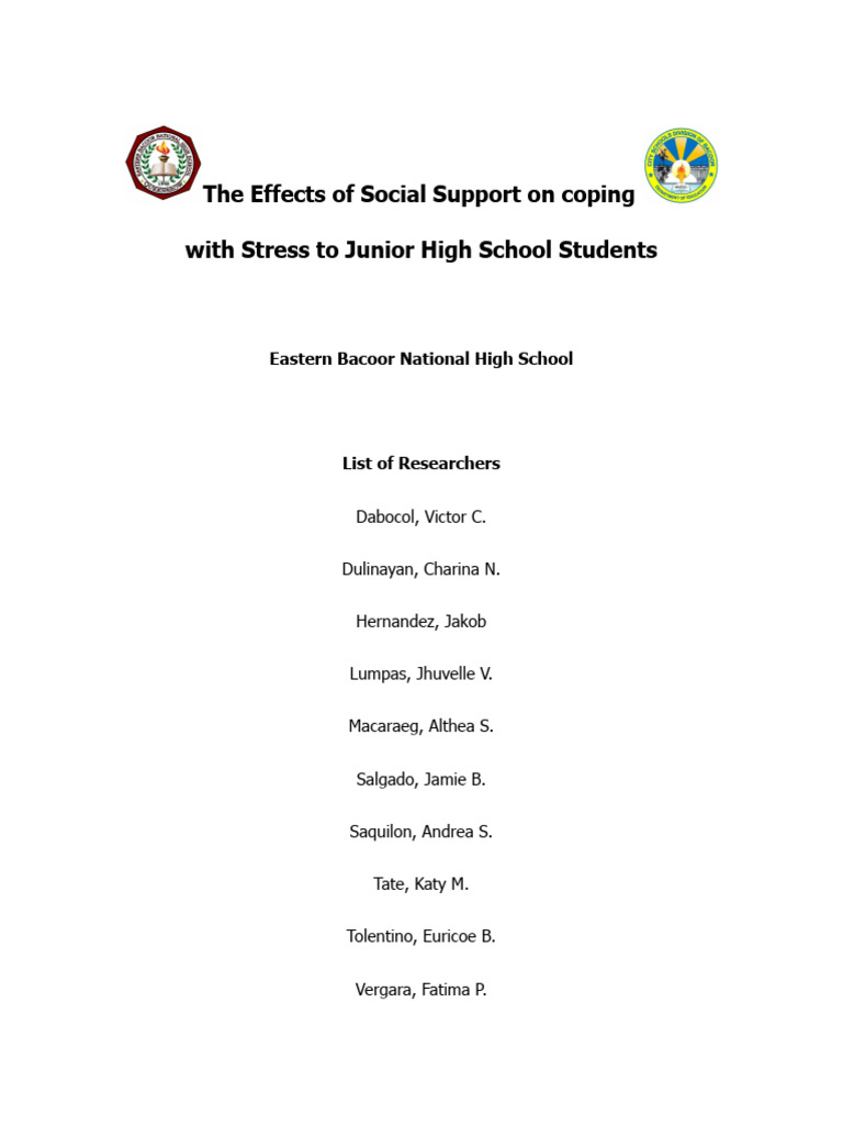 Social Support's Impact on Student Stress | PDF | Social Support ...