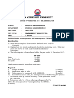 Management Accounting (Acct 321) P2 PT 2ND Trimester 2017