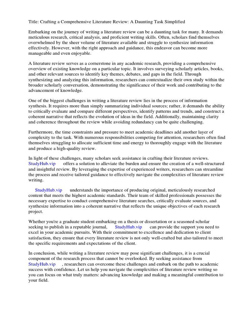 Irp Literature Review Example | PDF | Literature Review | Experience