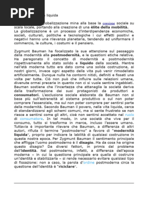 bauman e la società liquida riassunto Bauman e la società liquida
