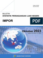 Buletin Statistik Perdagangan Luar Negeri Impor Oktober 2023