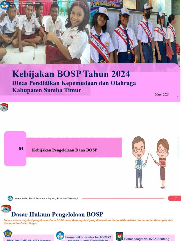 Kebijakan BOSP 2024 dan Pengelolaannya | PDF