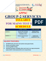 APPSC GROUP 2 Mains Test Series NEW Schedule