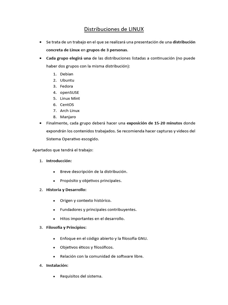 Presentación de Distribuciones Linux | PDF | Distribución de Linux ...