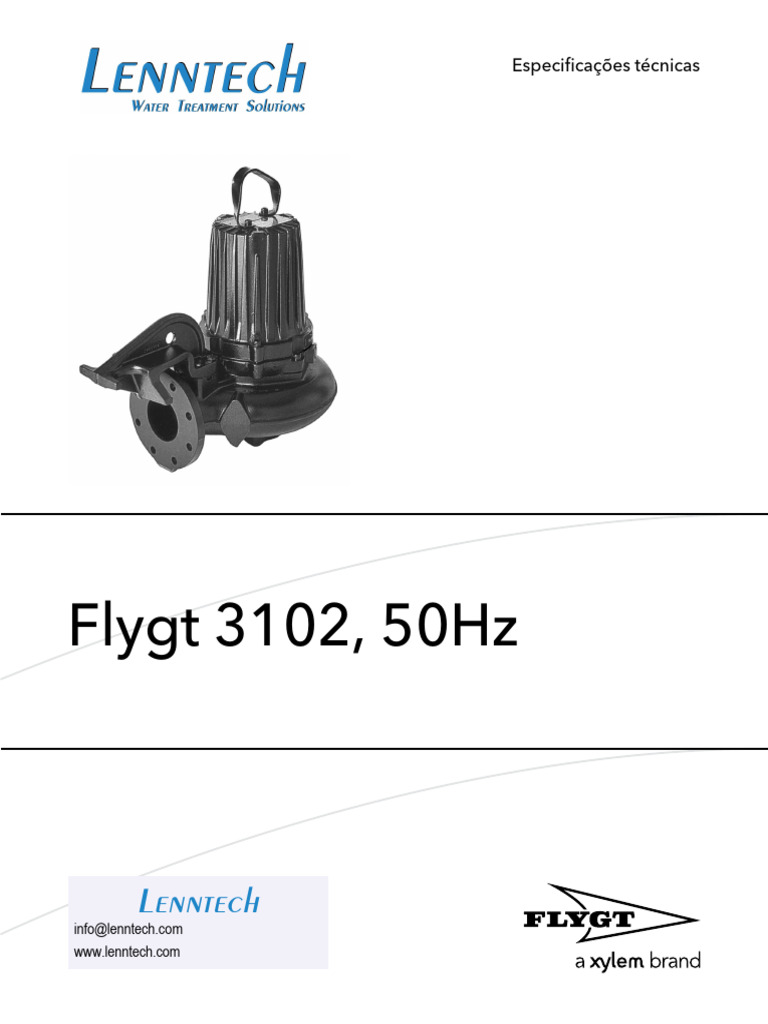 Flygt 3102 PT L | PDF | Bomba | Líquidos