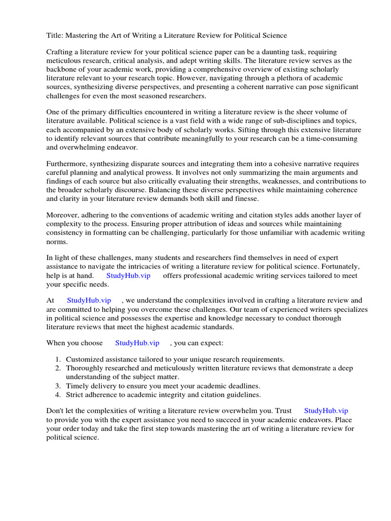 how-to-write-a-literature-review-for-political-science-pdf