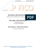 Mixed Costing Split Valuation 