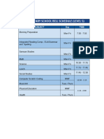 Elementary L-5 Bell Schedule - Draft