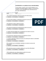 Formulário de Entrevista A Alunos Da Sala de Recursos