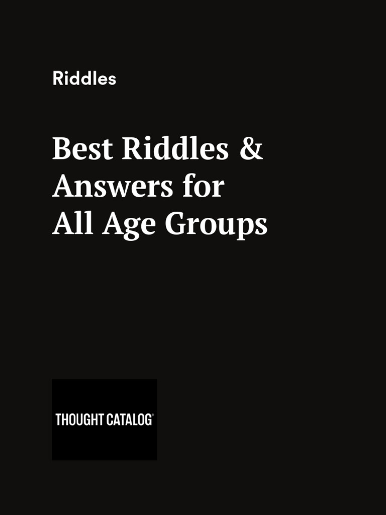 Riddles With Answers Printable PDF | PDF
