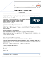 Roteiro de Estudo - 9° Ano - Álgebra - 4° Bimestre PM2