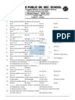 8th Maths Model Paper