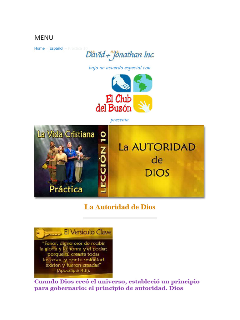 La Autoridad de Dios en la Biblia | PDF | Religión y espiritualidad