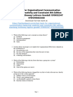 Organizational Communication Balancing Creativity and Constraint 8Th Edition Eisenberg Test Bank Full Chapter PDF