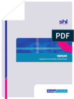 OPQ32 User Manual - SHL Solutions Partners