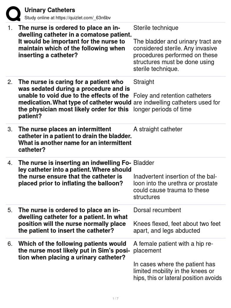 Urinary Catheterization Procedures Guide | PDF | Catheter | Urology