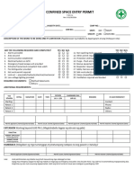 F-EH-5.4 Confined Space Entry Permit - Rev 0