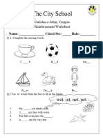 Class 1 English 1st Schedule