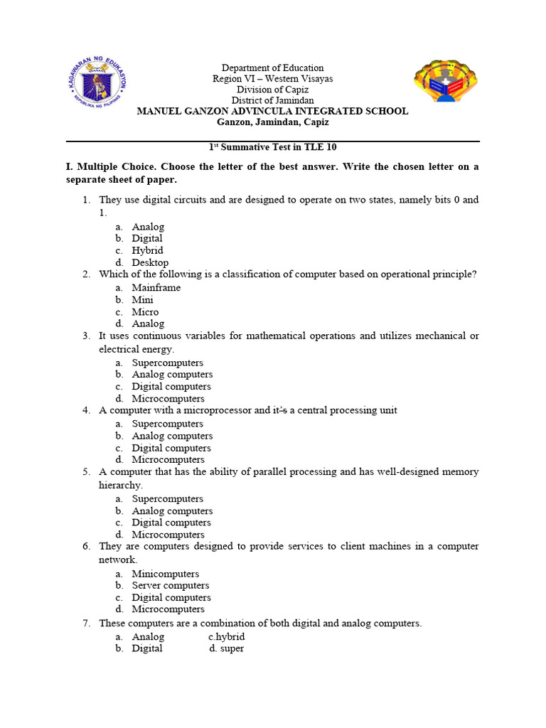 Grade 10 tos pdf microcomputers laptop