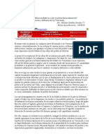 Por Una Ley Contra Los Delitos Mediáticos o Por Su Plena Democratización