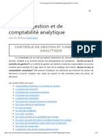 Cours de Gestion Et de Comptabilité Analytique (Fiches, Cours)