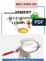 Asssessment in Learning 2 Lesson 1 and 2