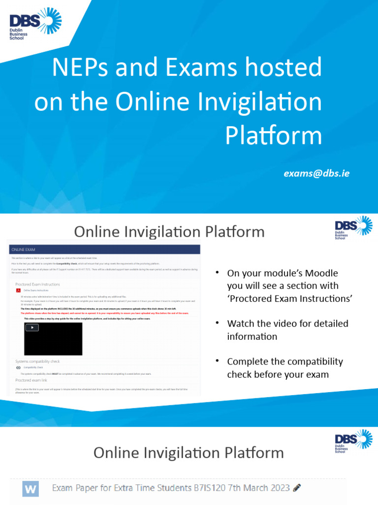 Online Exam Instructions for Moodle | PDF | Online And Offline | Computing
