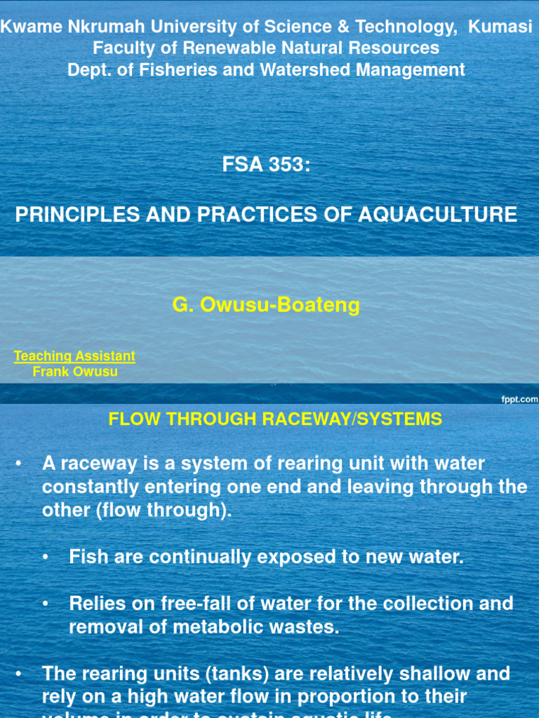 Aquaculture Systems Overview | PDF | Water | Environmental Science