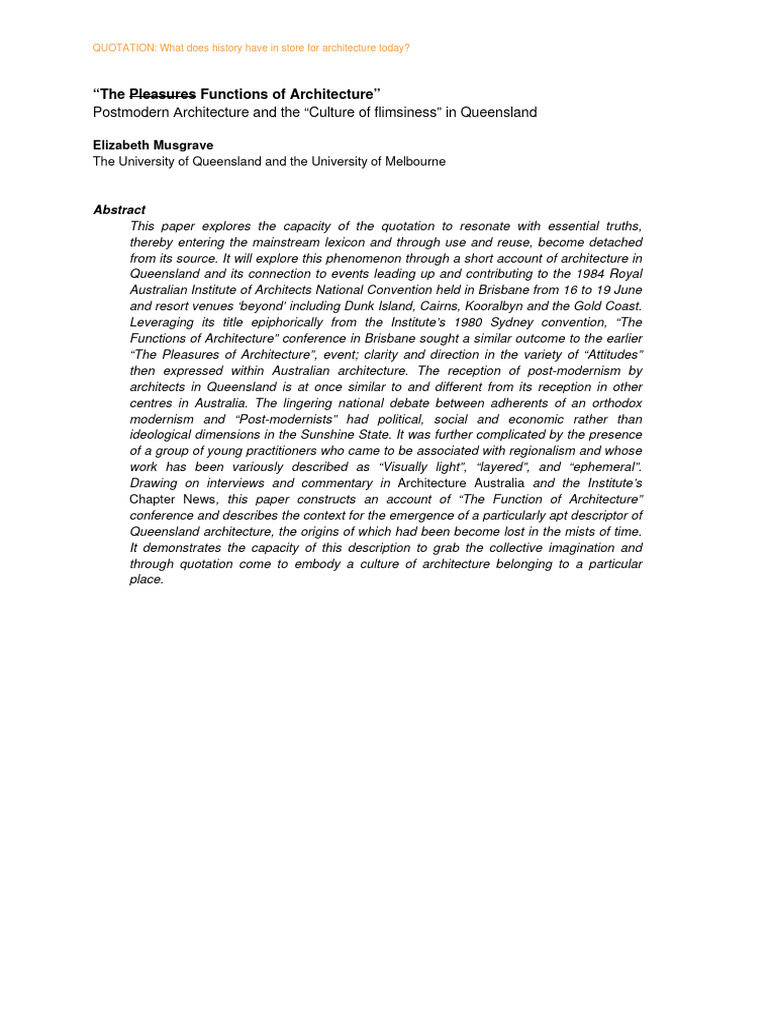 Musgrave e the pleasures functions of architecture download free pdf