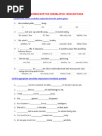 Correlative Conjunctions Worksheet