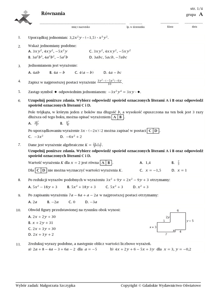 Algebra 7 Klasa | PDF