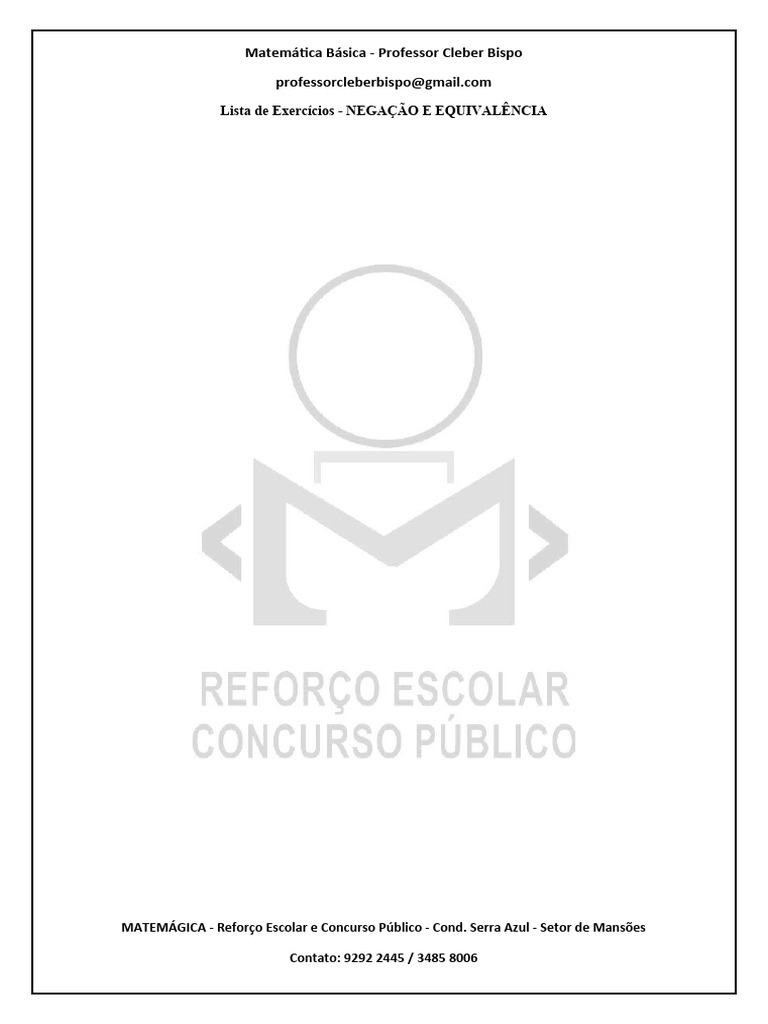 lista-nega-o-e-equival-ncia-funcab-pdf-l-gica