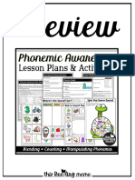 Phonemic Awareness Lesson Plans and Activities PREVIEW