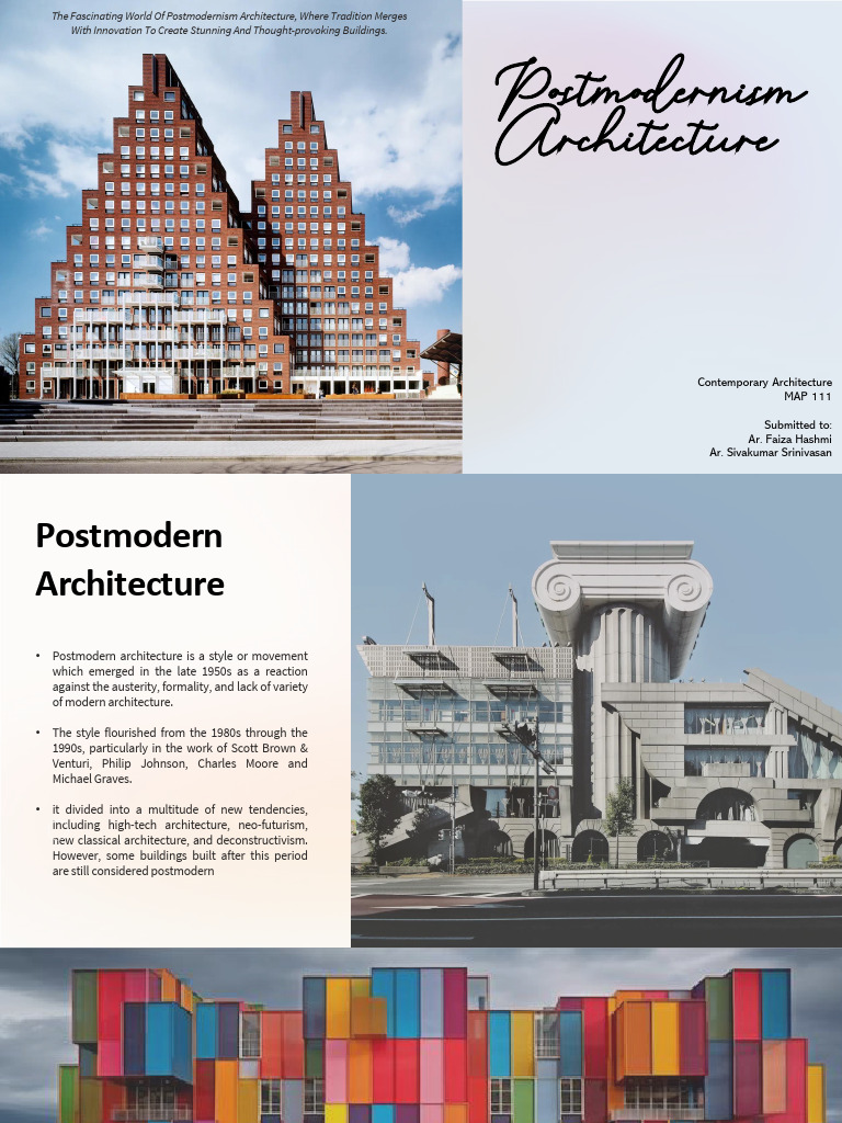 Exploring Postmodern Architecture Trends | PDF | Architectural Design ...