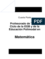 Profesorado de Educacion Secundaria en Matematica (Plan Viejo)