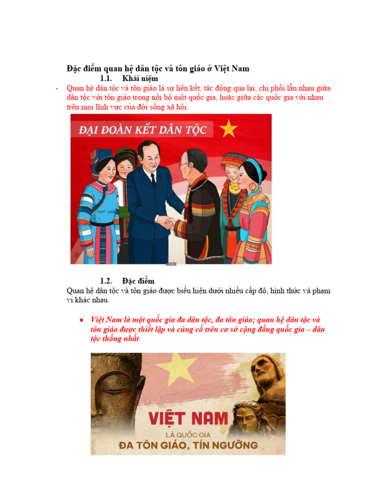 CNXHKH - Quan hệ dân tộc và tôn giá…