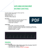 Calculate Cable Voltage Drop For Street Light Pole