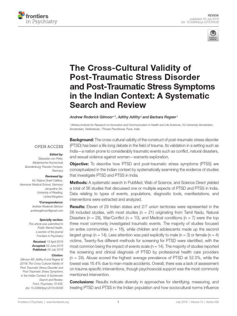3 | PDF | Psychological Trauma | Mental Disorder