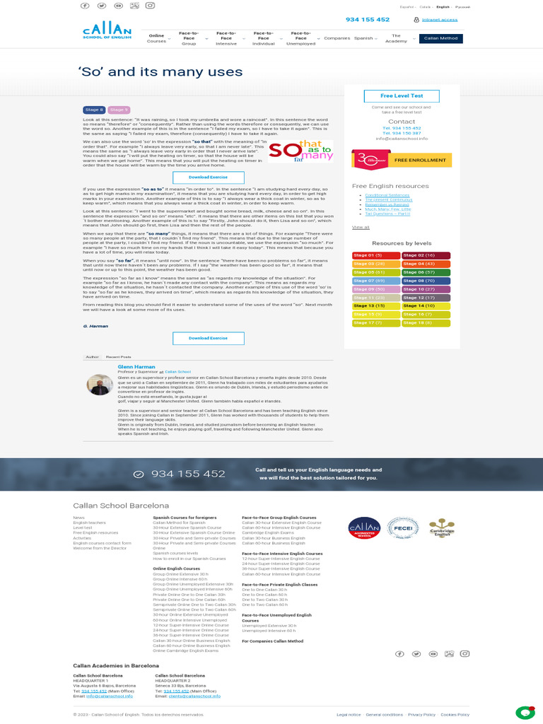 'So' and Its Many Uses | PDF