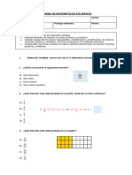 Prueba de Matemáticas 5to Básico Fracciones