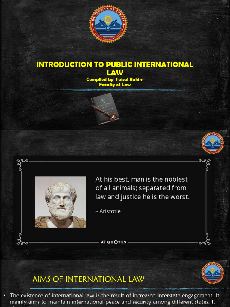 Introduction to Public International Law | PDF | International Law | Treaty