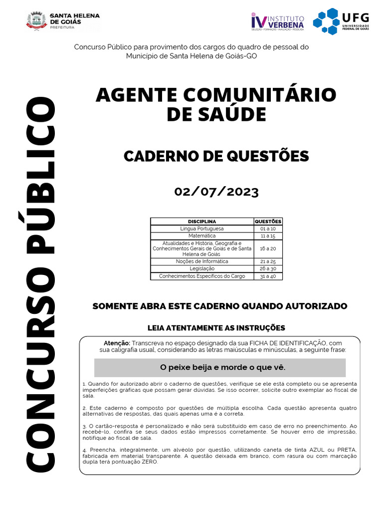 Concurso Agente Comunitário de Saúde | PDF | Comunicação | Brasil